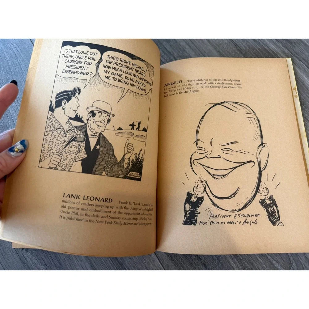 President Eisenhower's Cartoon Book 1956 1st Edition Political Vintage Art
